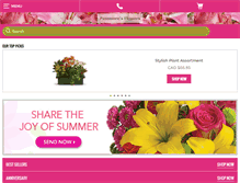 Tablet Screenshot of passmoresflowers.com